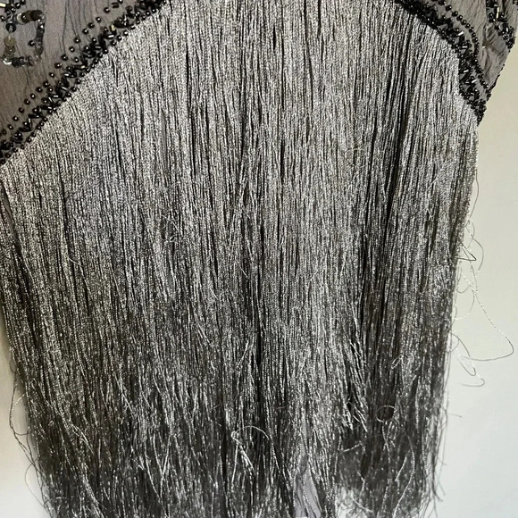 Shyanne Grey Fringe Beaded Western‎ Sleeveless Top Size XL - Picture 5 of 12